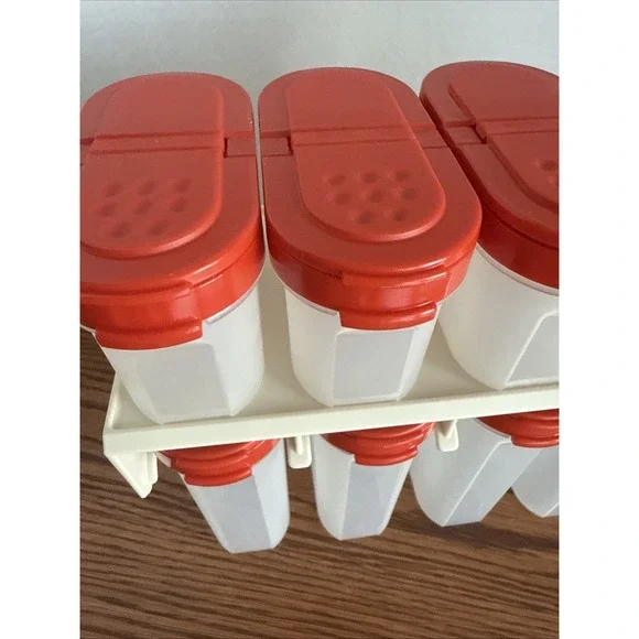Vintage Tupperware Modular Mates Spice Rack Shakers 1846 1844-16 1847-3 - Picture 2 of 12